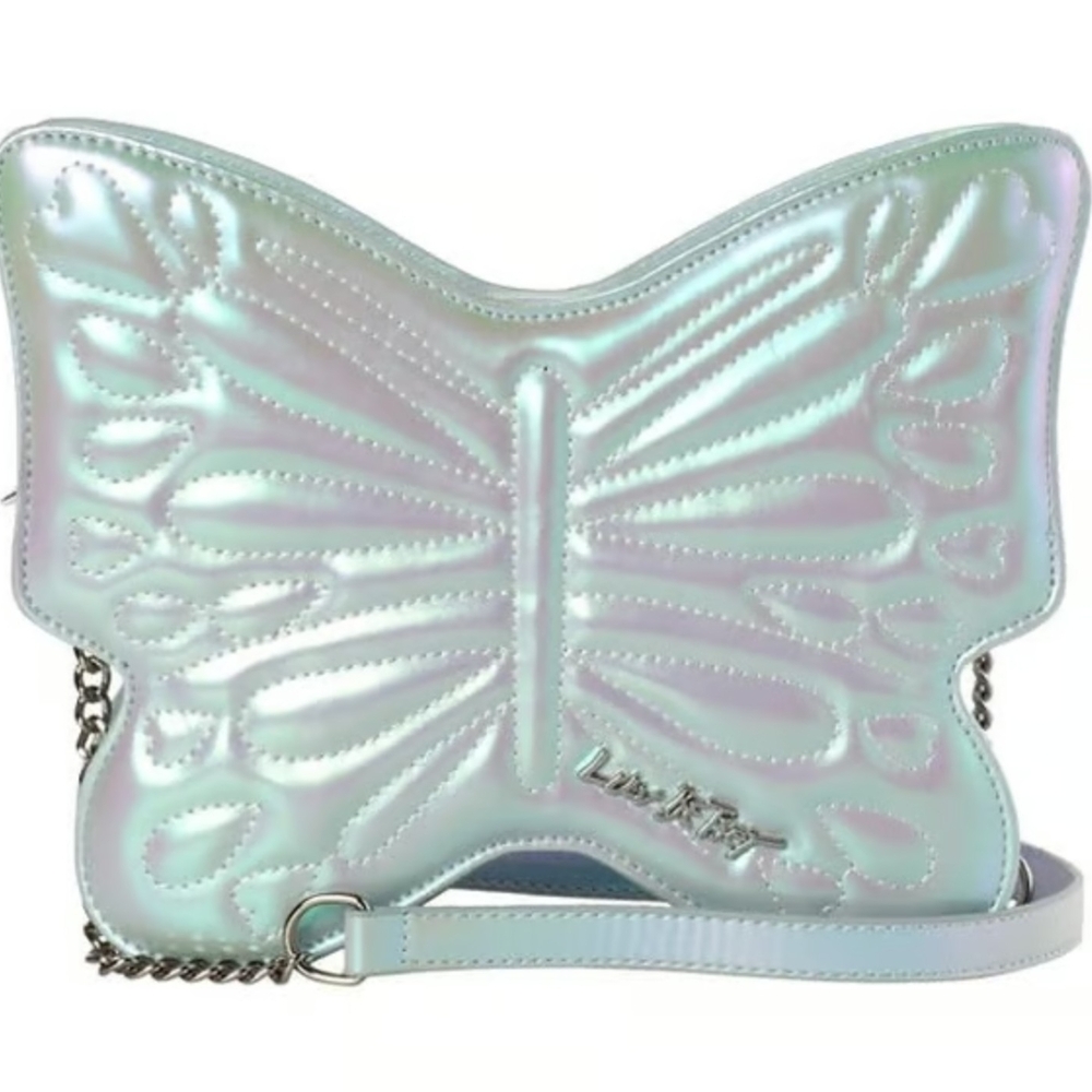 Betsy Johnson Iridescent Butterfly Crossbody Bag